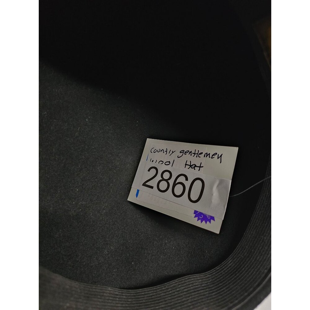 Country Gentleman Black Wool Felt Hat Size Medium Classic Style - Picture 8 of 8